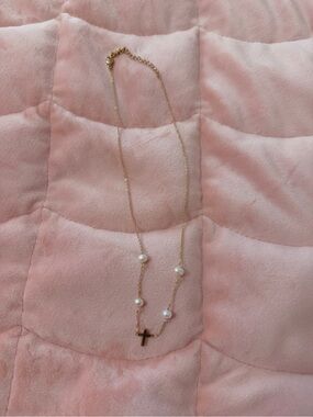 Rellery x Devin cordle cross with pearls necklace- NEVER WORN
